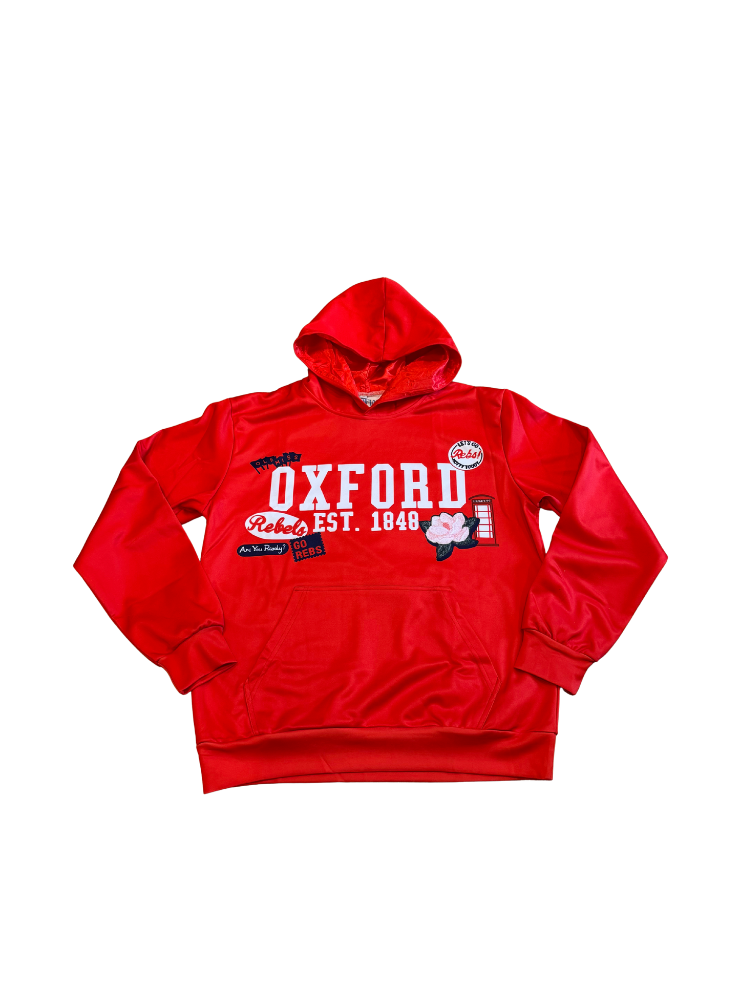 Red Oxford hoodie