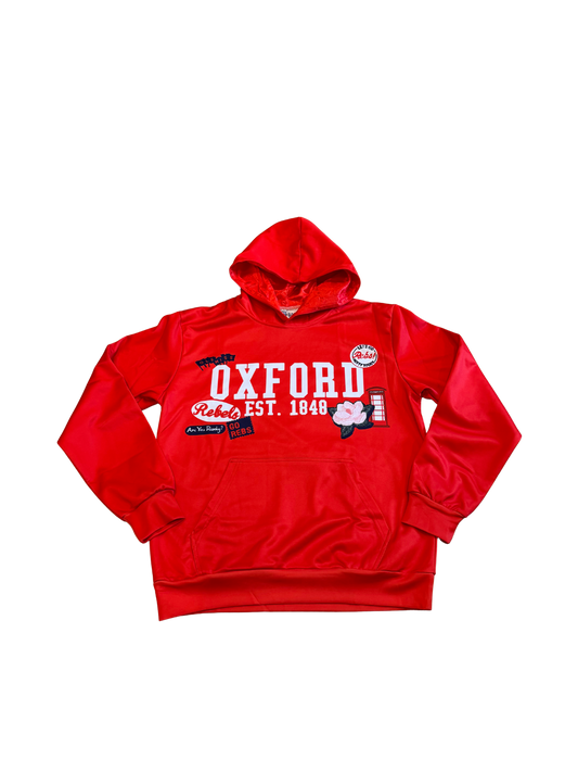 Red Oxford hoodie